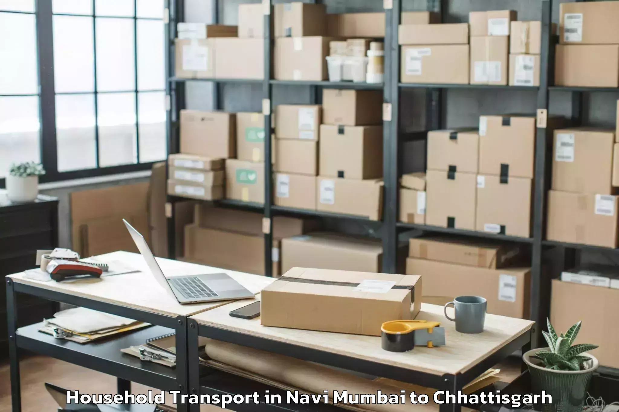 Top Navi Mumbai to Kumhari Household Transport Available